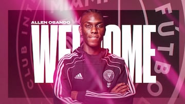 Inter Miami hizo oficial la llegada de Allen Obando, delantero de 18 años procedente del Barcelona SC.