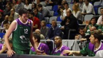 Banquillo del Unicaja ante el Panathinaikos.
