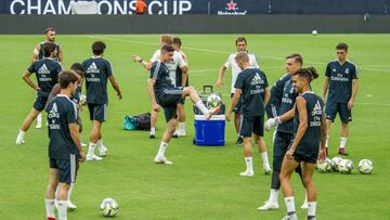 MI01. MIAMI (EE.UU.), 30/07/2018.- Los jugadores del Real Madrid entrenan hoy, lunes 30 de julio de 2018, en el Hard Rock Stadium de Miami Garden, Florida (EE.UU.). EFE/Giorgio viera.