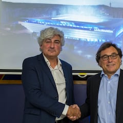 La Nueva Romareda: blanca y azul y modelada por el cierzo