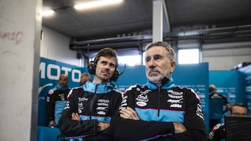 Aspar junto a Terol en el box del CFMOTO Aspar.