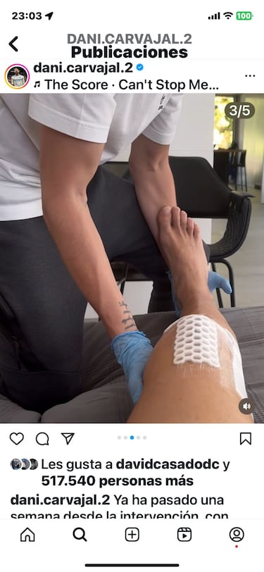 Carvajal ‘reaparece’ en Instagram