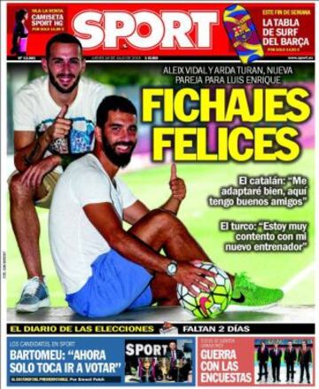 Portadas de la prensa deportiva