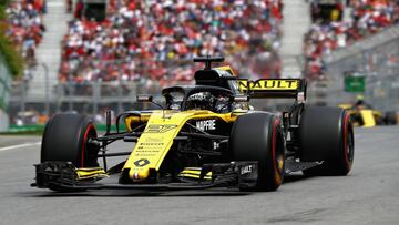 MONTREAL, QC - JUNE 10: Nico Hulkenberg of Germany driving the (27) Renault Sport Formula One Team RS18 on track during the Canadian Formula One Grand Prix at Circuit Gilles Villeneuve on June 10, 2018 in Montreal, Canada.   Mark Thompson/Getty Images/AFP
 == FOR NEWSPAPERS, INTERNET, TELCOS &amp; TELEVISION USE ONLY ==
