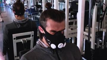 El curioso entrenamiento de Bale con una máscara de oxígeno