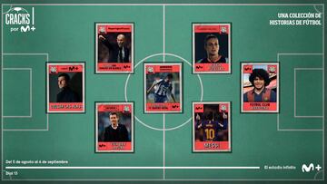 Cromos del cartel promocional de 'Cracks por M+'.