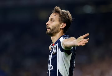 Soccer Football - Liga MX - Final - Second Leg - Monterrey v America - Estadio BBVA, Monterrey, Mexico - December 15, 2024 Monterrey's Sergio Canales reacts during the match REUTERS/Antonio Ojeda