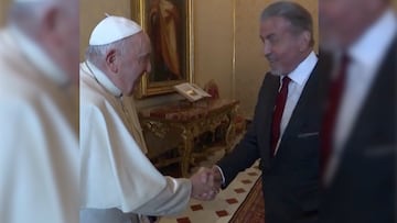 Papa Francisco boxea con Stallone al estilo de Rocky