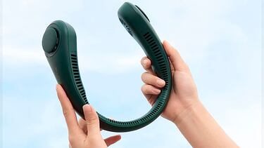 El ventilador de cuello portátil para combatir el calor