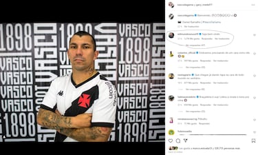 Edmundo, ‘El Animal’, recibe a Gary Medel en Vasco da Gama y esto ocurrió