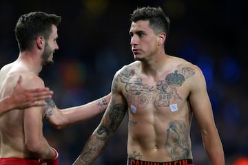 Los tatuajes más espectaculares de los jugadores del Atlético y del Real Madrid