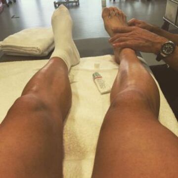 "Paso a paso", así tituló James esta imagen de su recuperación tras la lesión sufrida ante el Sevilla.