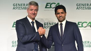 Miguel Ángel Gil Marín y Nasser Al-Khelaifi.