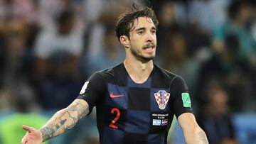 Vrsaljko, con la selección de Croacia.