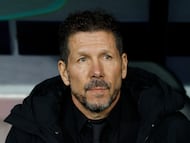 Soccer Football - UEFA Champions League - Play Off - First Leg - Club Brugge v Atletico Madrid - Jan Breydel Stadium, Bruges, Belgium - February 18, 2026 Atletico Madrid coach Diego Simeone before the match REUTERS/Maurice Van Steen