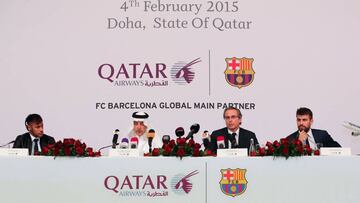 Qatar podría seguir en el Espai Barça, no en la camisetas.