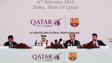 Qatar podr&iacute;a seguir en el Espai Bar&ccedil;a, no en la camisetas.