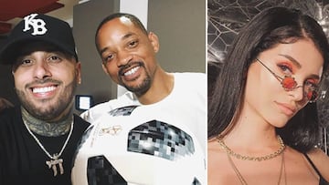 Im&aacute;genes de Nicky Jam con Will Smith y de la cantante albanokosovar Era Istrefi.