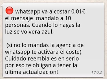 “WhatsApp va a cobrar 0,01€ por mensaje”: ¿Bulo o realidad?