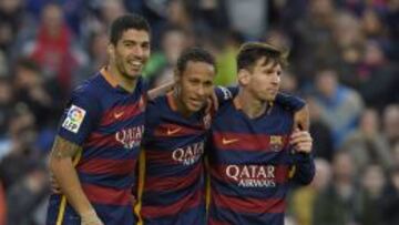 Su&aacute;rez, Neymar y Messi. 