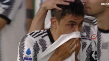Las lágrimas de Dybala en su despedida de la Juventus
