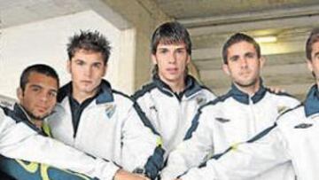 <b>EL BABYMÁLAGA. </b>De izquierda a derecha, Borja Truchado, Popo, Perico, Alcalá, Ador y Gascón.