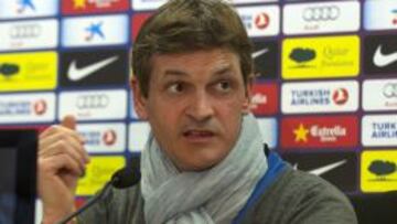 Tito Vilanova durante la rueda de prensa.