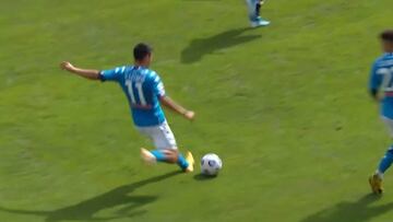 La participación del 'Chucky' Lozano en los goles del Nápoles: en el segundo es clave