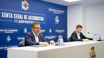 Álvaro García Diéguez, el nuevo presidente del Deportivo, en la Junta.