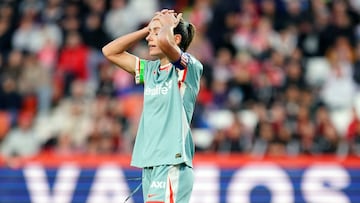 02/02/25 FUTBOL FEMENINO
PARTIDO PRIMERA DIVISION IBERDROLA
GRANADA CF - ATLETICO DE MADRID
En la imagen Moraza (Atletico de Madrid Femenino)