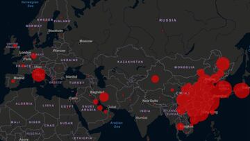 Coronavirus: mapa de afectados y contagiados hoy, en directo