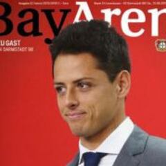 Chicharito se roba la portada de la revista del Bayer Leverkusen