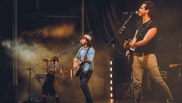 Morat (Juan Pablo Isaza Piñero) during concert in Starlite Marbella 28 August 2020