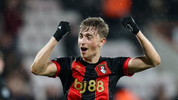 BOURNEMOUTH, ENGLAND - APRIL 14: Dean Huijsen of Bournemouth after his sides 1-0 win during the Premier League match between AFC Bournemouth and Fulham FC at Vitality Stadium on April 14, 2025 in Bournemouth, England. (Photo by Robin Jones - AFC Bournemouth/AFC Bournemouth via Getty Images)