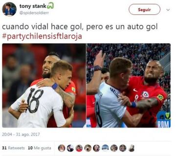 Los memes se ensañaron con Vidal tras la derrota