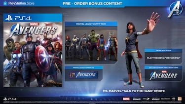 Marvel's Avengers anuncia las ediciones, portadas e incentivos de reserva en PS4; nuevo tráiler