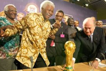 Uno de los lujos que se dio Blatter. En Sudáfrica compartió en muchas ocasiones con Nelson Mandela.