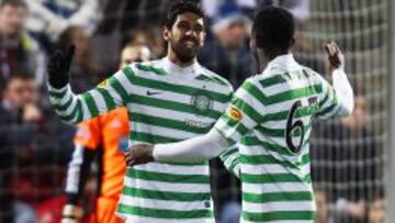 Lassad, en un partido con el Celtic.