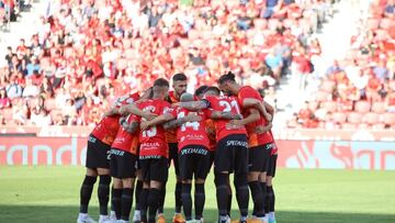 Jugadores del Real Mallorca en Son Moix