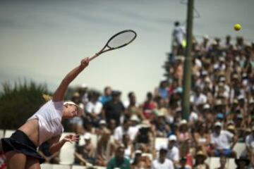 Coco Vandeweghe, bella tenista estadounidense durante la serie ante Argentina. 