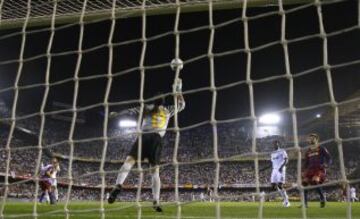 20-04-2011. Cristiano Ronaldo marcó, en la prórroga, el único gol de la final de la Copa del Rey 2011.