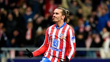 Soccer Football - LaLiga - Atletico Madrid v Sevilla - Metropolitano, Madrid, Spain - December 8, 2024 Atletico Madrid's Antoine Griezmann celebrates scoring their second goal REUTERS/Ana Beltran