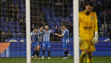 Partido Deportivo de La Coruña - Tarazona.  gol Alcaina