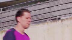 Todo el barcelonismo le ama por cosas como esta: el vacile de Szczesny a Lamine a cuenta de su vestimenta