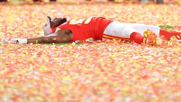 MIAMI, FLORIDA - FEBRUARY 02: Members of the Kansas City Chiefs celebrate after defeating the San Francisco 49ers 31-20 in Super Bowl LIV at Hard Rock Stadium on February 02, 2020 in Miami, Florida. Kevin C. Cox/Getty Images/AFP
== FOR NEWSPAPERS, INTE