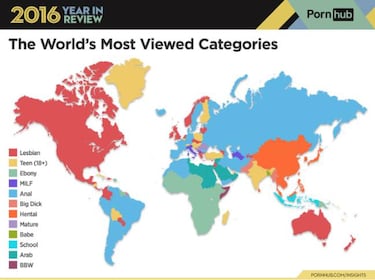 Lo ms buscado en Pornhub en 2016