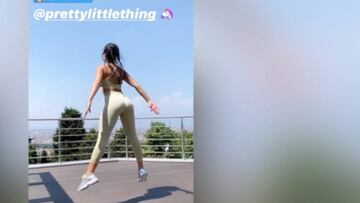 Georgina incendi¨® Instagram con este entrenamiento a base de sentadillas con salto