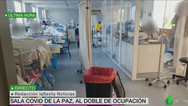Impactantes escenas en una sala COVID del Hospital de La Paz