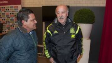 Vicente del Bosque junto a Joaqu&iacute;n Maroto.