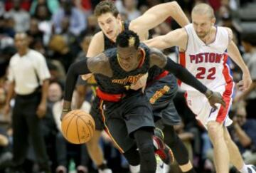 Dennis Schroder anotó mucho desde el banquillo pero sus Hawks dieron mala imagen ante los Pistons.